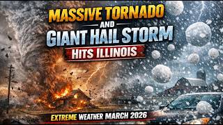 Massive Tornado and Giant Hail Storm Hits Illinois – Extreme Weather March 2026