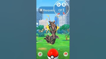 Wild LeveL 1 Shiny MEGA RAYQUAZA in Pokemon GO.