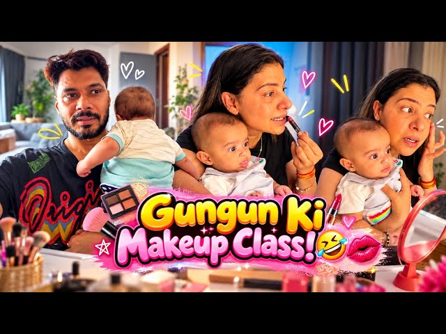 MUMMA NE GUNGUN KO SIKHAAYA MAKE UP😍