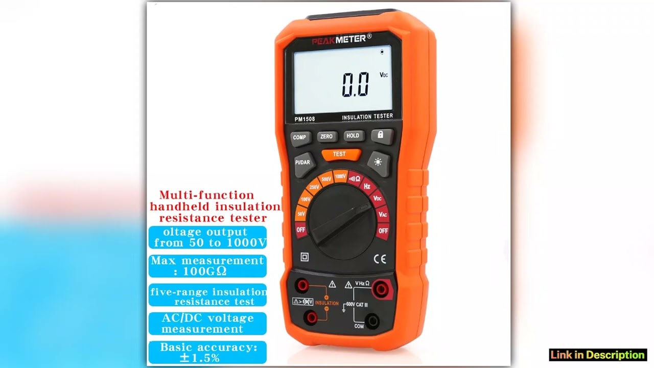PM1508 insulation resistance tester high precision portable insulation resistance meter electronic