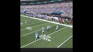 Jaycee Horn intercepts the Justin Herbert pass vs. Los Angeles Chargers