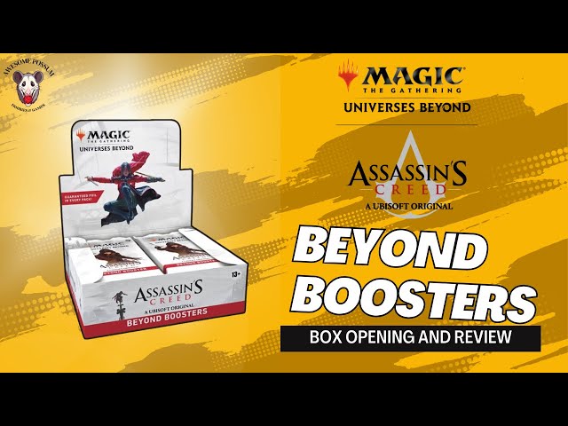 magic the gathering assassin's creed booster box Unboxing: Beyond | Universes Beyond with each booster packed with special treatments Magic the Gathering (MTG) cards
