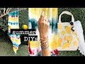 EASY SUMMER DIYs You NEED to TRY // Tie dye Beach Towel, Lemon Stamp Tote Bag &amp; Friendship Bracelets