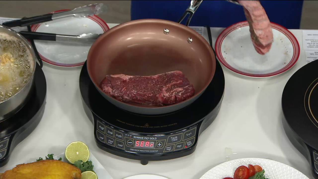 Nuwave Precision Induction Cooktop Gold W 10 1 2 Fry Pan On Qvc