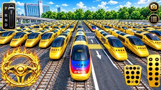 New Golden Metro Train 🚆 | Longest Golden Metro Train Drive | 3D Driving Class 2 screenshot 1
