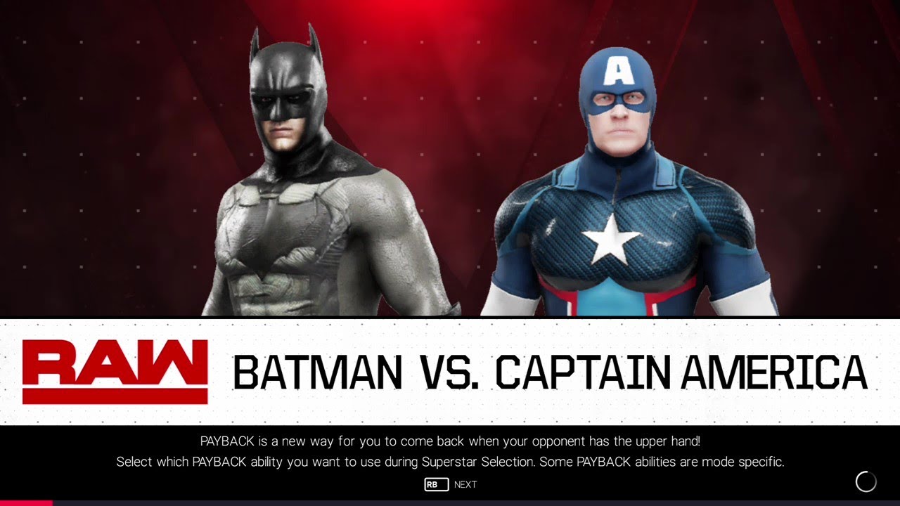WWE 2K19 Batman vs Captain America DC VS MARVEL !!! - YouTube