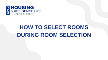How to Select Rooms During Room Selection