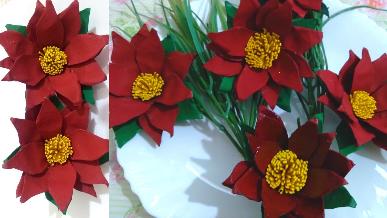 Flores com cartela de ovo!