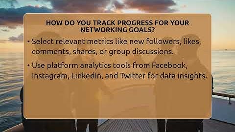 How Do You Track Progress For Your Networking Goals? - Everyday-Networking