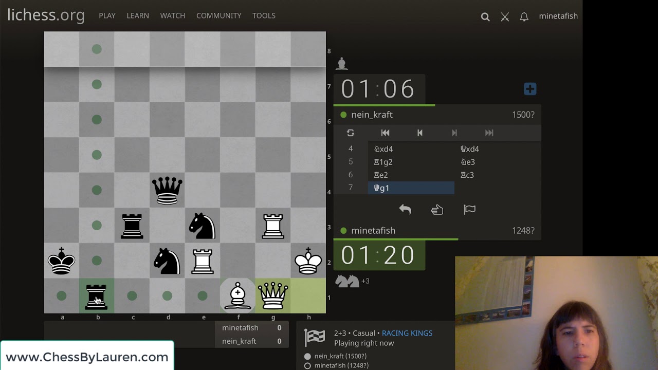 Racing Kings Chess Game - YouTube