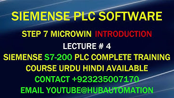 Step 7 microwin software programming and INTRODUCTION urdu hindi tutorials LECTURE 4