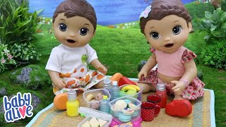 BABY ALIVE GÊMEOS LAURINHA E FELIPINHO SE ARRUMANDO PARA O PICNIC