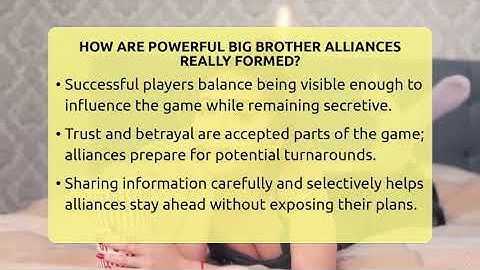 How Are Powerful Big Brother Alliances Really Formed? - The Reality Radar