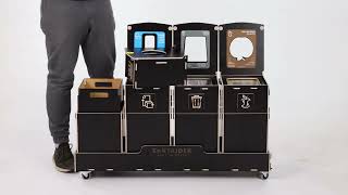 Recycling Bin Sorter 30B4 For Commercial Spaces - Sortaider