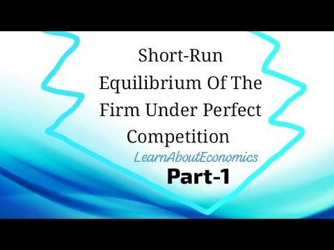 Short- Run Equilibrium Of the Firm under perfect competition. part-1 ...