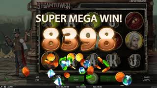 SteamTower Slot by NetEnt - Single Spin Big Win