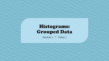 MA110 || Histograms (Grouped Data) || Video 2-7