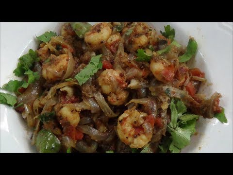 Pepper Prawn Fry - Spicy Shrimp Recipe -Indian Prawn Recipe - By Healthy Food Kitchen