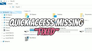 quick access not showing, hilang atau tidak muncul di file explorer windows (fixed)