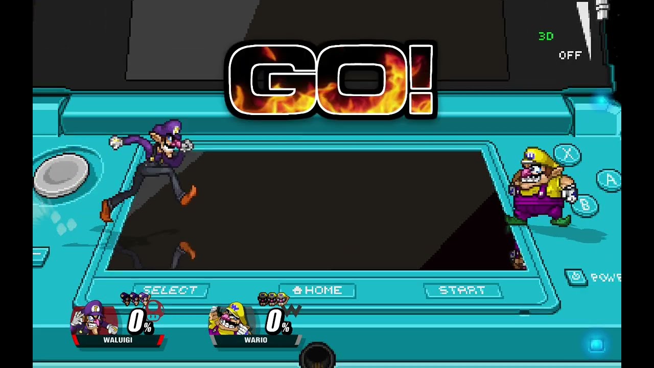 Super Smash Flash 2: Waluigi (Gameplay)