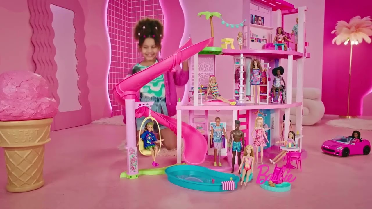 Buy Mattel Games Barbie Pool Party Doll House 3-Story Slide