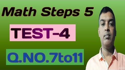 Math Steps 5 TEST-4 (q.no.7to11)2025 #education 