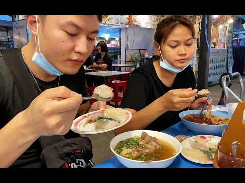 泰国曼谷华马夜市，吃喝玩乐一样不落，美食小吃比比皆是