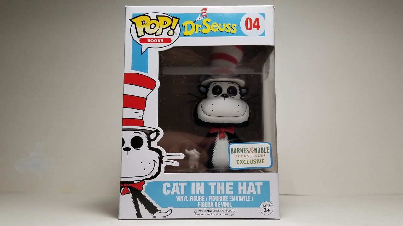 4K Funko Pop Book #04 Dr. Suess Flocked Cat in the Hat Barnes and Noble Exclusive unpacking list python 3
