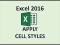 Excel 2016 - セル スタイル - 見出し計算 MS で入力形式のセル スタイル チュートリアルを適用する方法