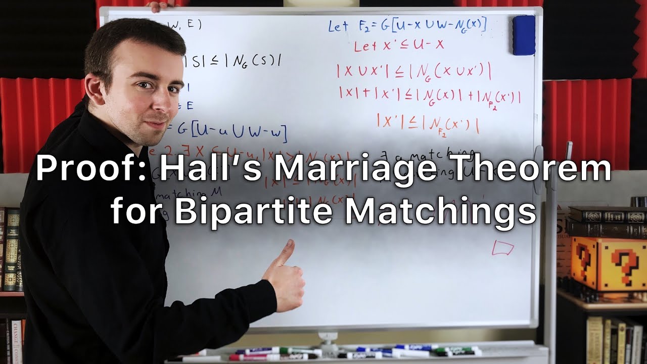 Proof: Hall's Marriage Theorem for Bipartite Matchings | Graph Theory ...