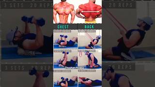 Build muscle at? home . chest and backgym workout fitness health exercise tranding viral ??