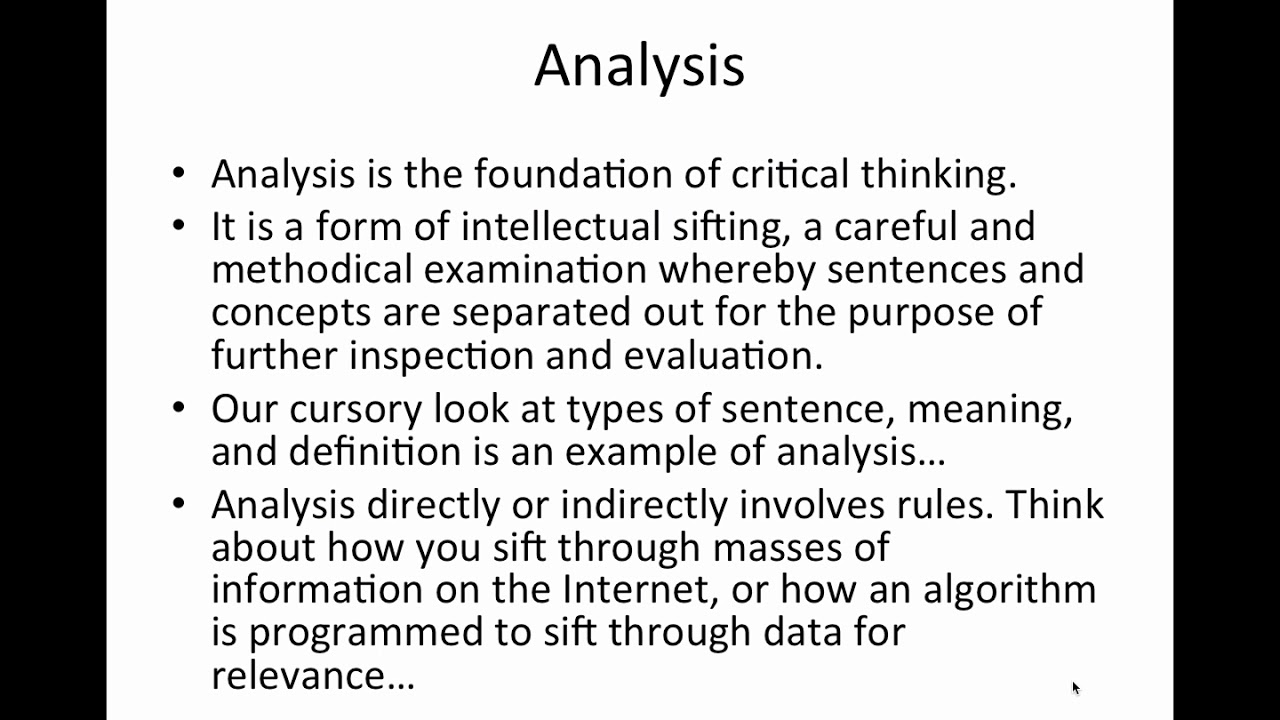 critical analysis meaning