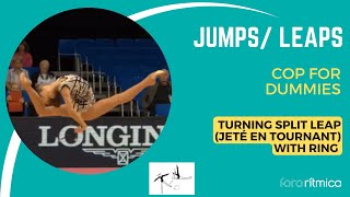 JUMPS in Rhythmic Gymnastics: Turning Split Leap with ring