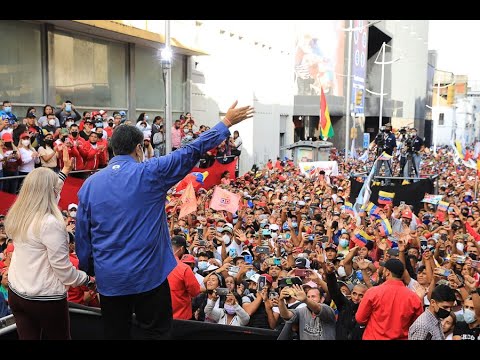 Maduro en la marcha por el Día de la Juventud, 12 de febrero de 2022