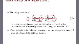 [Methods for Utility Evaluation #2] Interval overlap utility measure