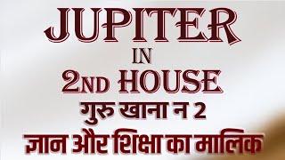 Jupiter in Second House of Your Horoscope | Your Birth Chart and Guru House No. 2