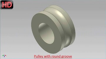 Pulley with round groove (Video Tutorial) Autodesk Inventor 2012