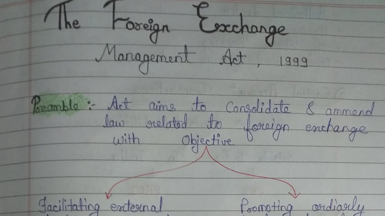 FEMA 1999 summary notes as per NEW syllabus #cainterlaw #ca #fema #law #may2024