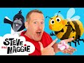 Little Bugs for Kids from Steve and Maggie | Ladybird, Honey Bee, Bumblebee Story | Wow English TV