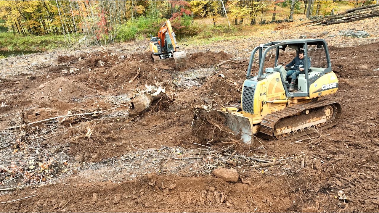 ⁣Smoothing a rocky field