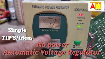 Automatic voltage regulator no power repair guide