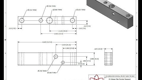 IED 8.1 Button Maker 21 Upper Die Center Support