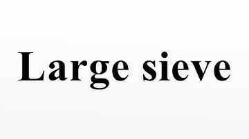 Large sieve