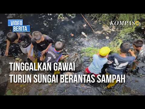 Bocah 13 Ilir Palembang Bersihkan Sungai, Kikis Stigma Kampung Tawuran