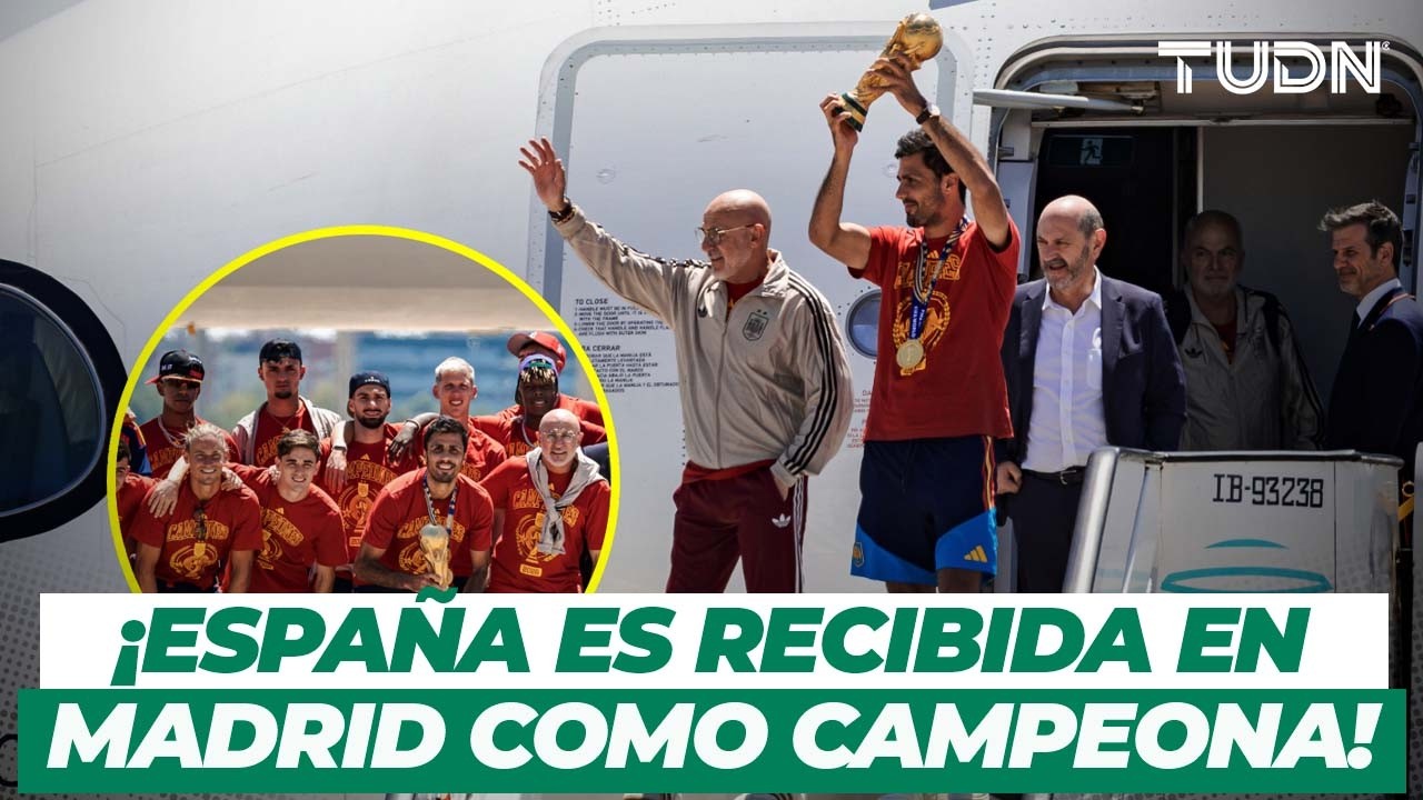 España campeón: La Furia aterriza en Madrid tras ganar el Mundial 2026 | TUDN
