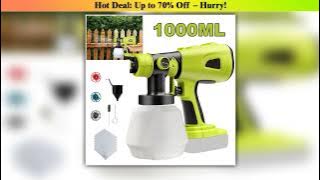 Review Electric Handheld Paint Sprayers with 1000ML Container Compatible for Ryobi 18v Battery NO