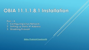 OBIA 11.1.1.8.1 Installation - Part 4 - Configure Network