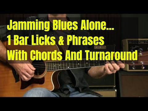 acoustic-blues-guitar-lesson---1-bar-licks-and-phrases-with-chords-for-beginners-or-intermediates