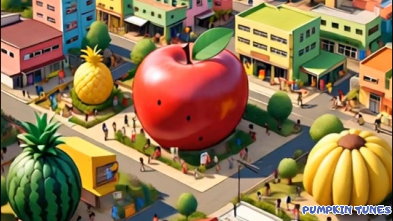 Fruity Friends in Colour Town | Pumpkin Tunes - Nursery Rhymes