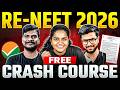 RE-NEET 2026 🔥 | FREE Crash Course Launch 🚀 | Complete Preparation Strategy